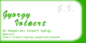 gyorgy volpert business card